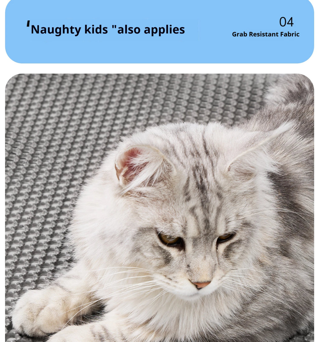 PawTech Honeycomb Cat Litter Mat — Double-Layer Trapping Mat, Waterproof & Washable