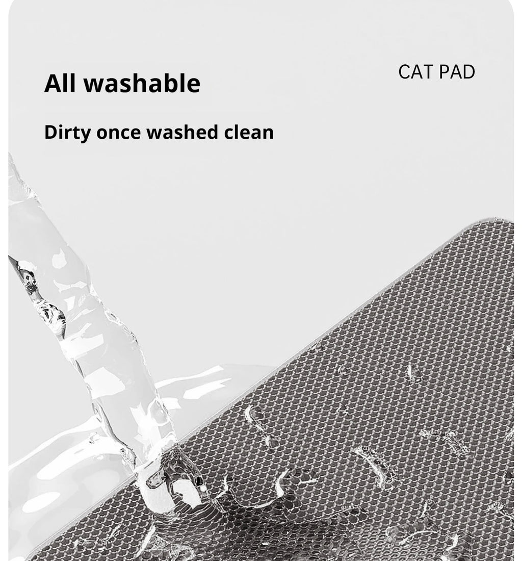 PawTech Honeycomb Cat Litter Mat — Double-Layer Trapping Mat, Waterproof & Washable