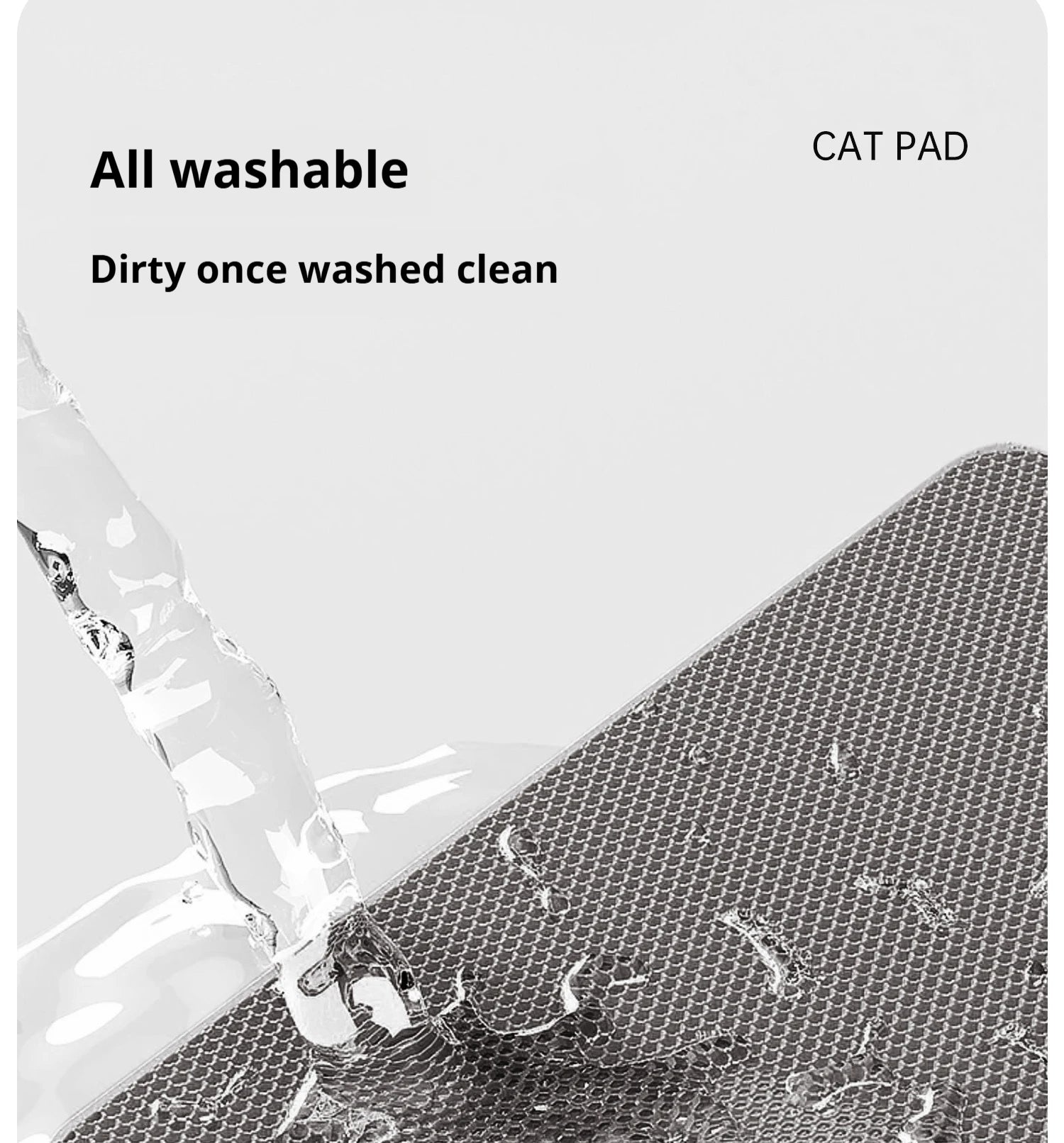 PawTech Honeycomb Cat Litter Mat — Double-Layer Trapping Mat, Waterproof & Washable