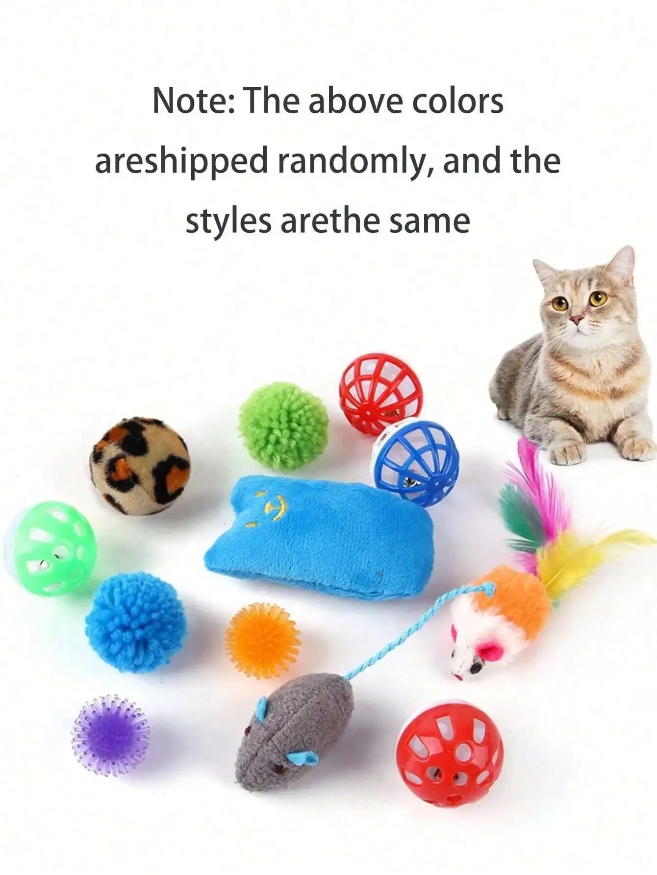 PawTech 12-Piece Cat Teaser Wand Set — Retractable Wand with Feather, Bell & Fish Attachments