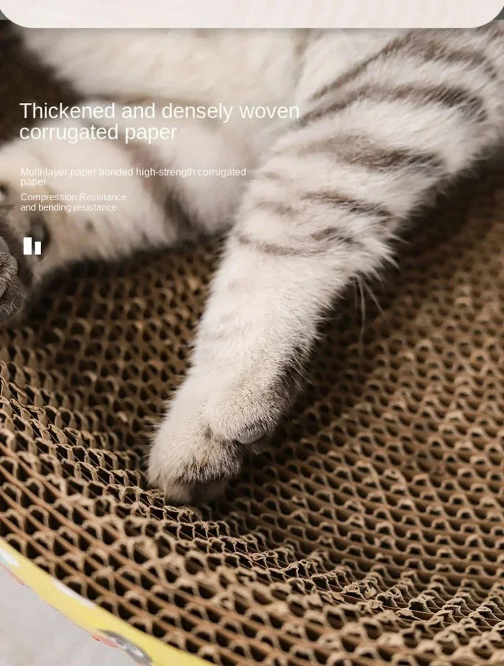 PawTech Oval Scratcher Bowl — Corrugated Cat Scratch Lounge
