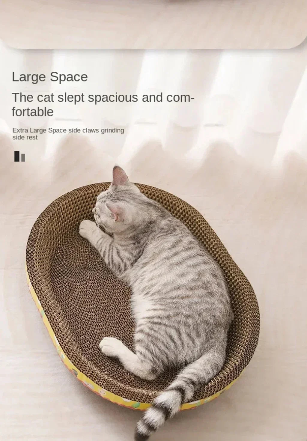 PawTech Oval Scratcher Bowl — Corrugated Cat Scratch Lounge