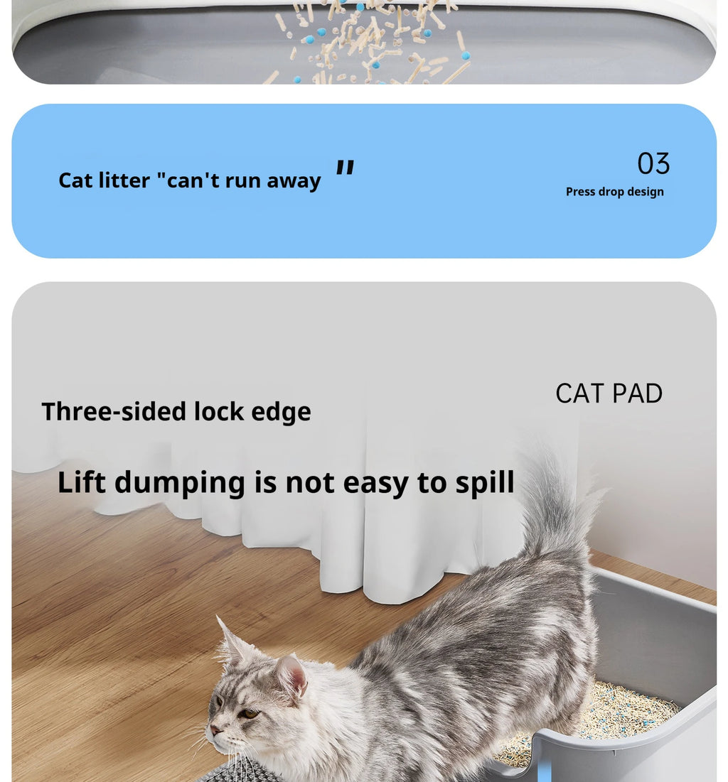 PawTech Honeycomb Cat Litter Mat — Double-Layer Trapping Mat, Waterproof & Washable