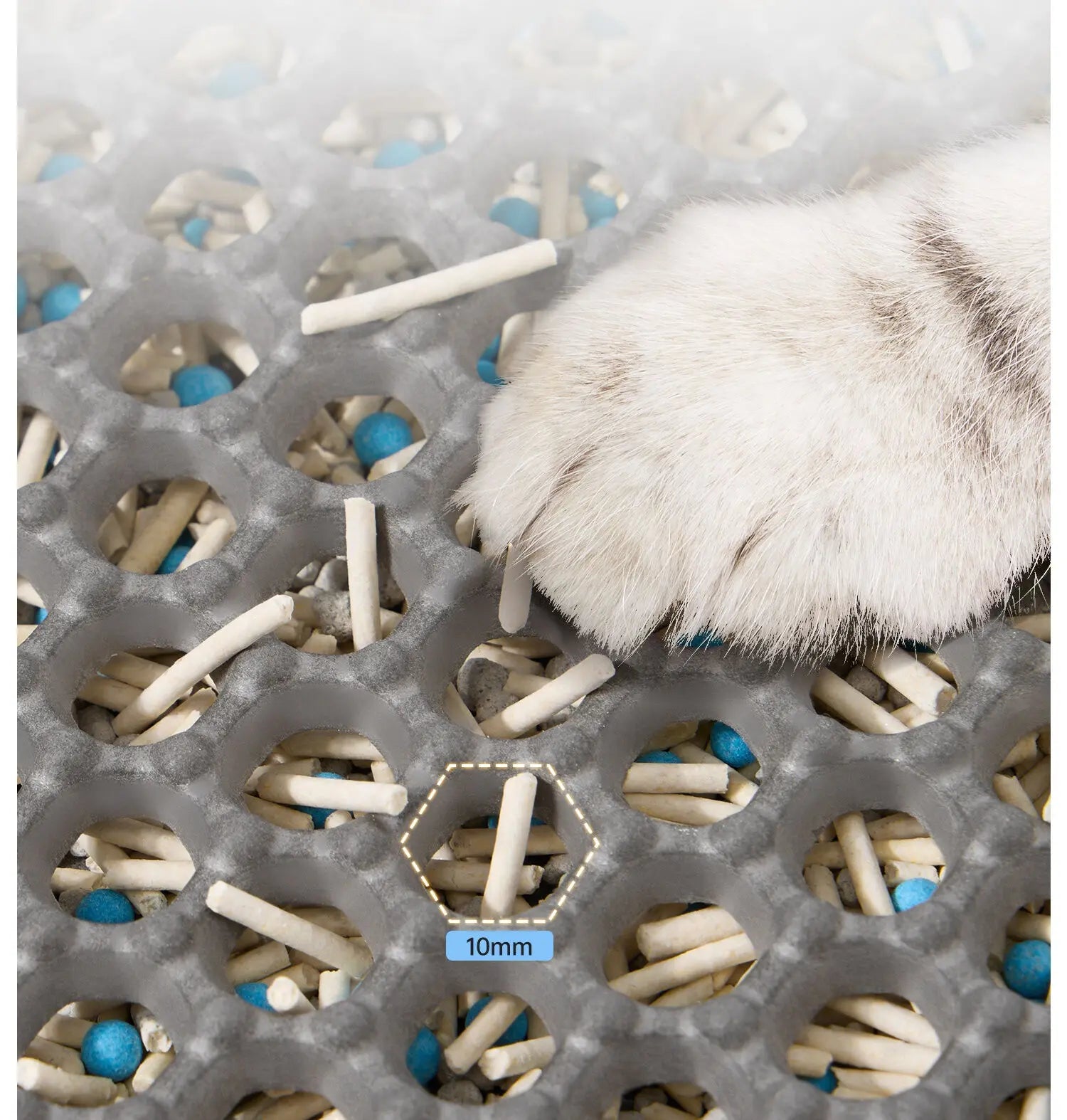 PawTech Honeycomb Cat Litter Mat — Double-Layer Trapping Mat, Waterproof & Washable