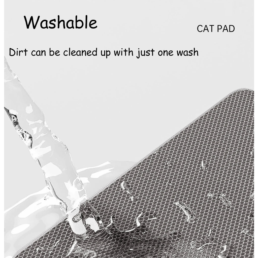 PawTech Honeycomb Cat Litter Mat — Double-Layer Trapping Mat, Waterproof & Washable
